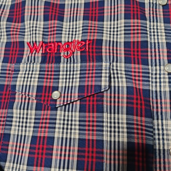 PBR World Finals Wrangler Shirt Mens Long Sleeve Pearl Snap FORD Embroidered - Picture 5 of 14